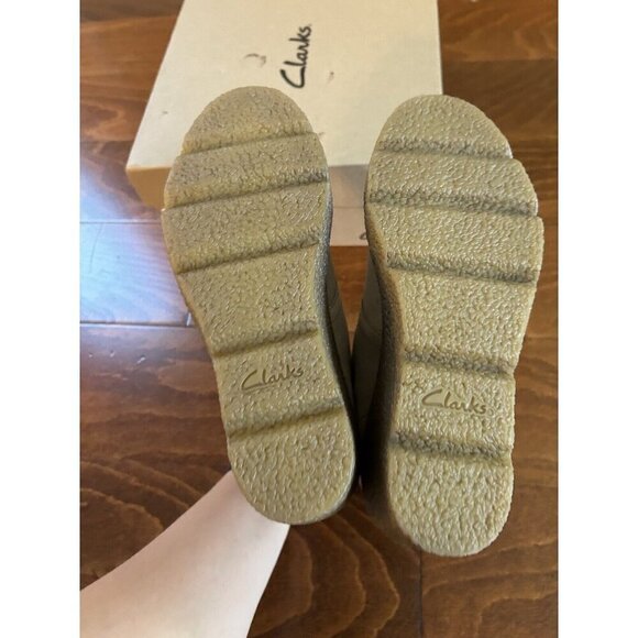 Clarks Clarkford DBT Women's 6 M Sand Suede Wedge Heels Closed Toe NEW Lace Up - Picture 7 of 9